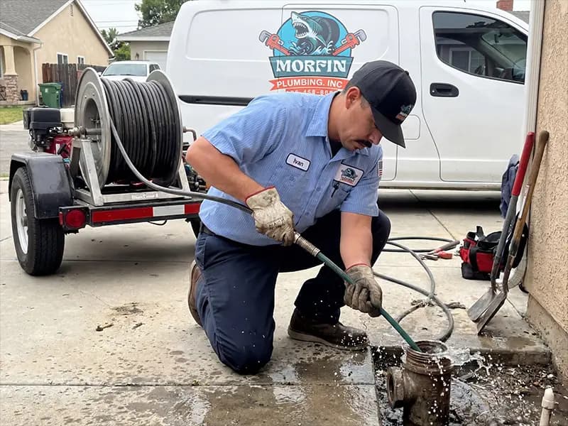 Plumbing job in progress