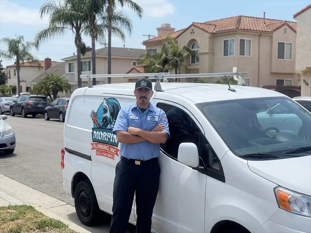 Plumbing job in progress