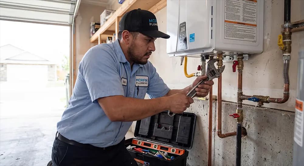 Plumbing job in progress