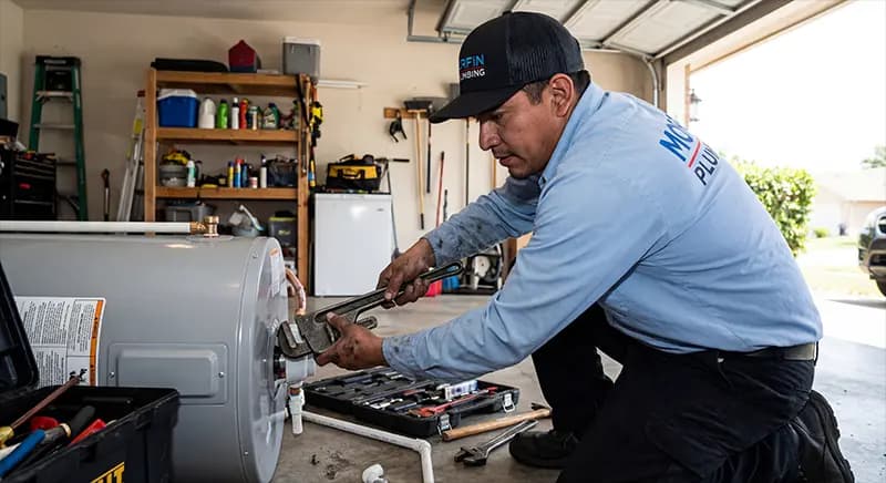 Plumbing job in progress